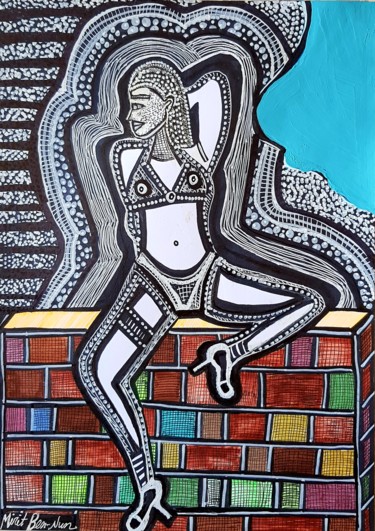 绘画 标题为“Israeli painter art…” 由Mirit Ben-Nun, 原创艺术品, 墨