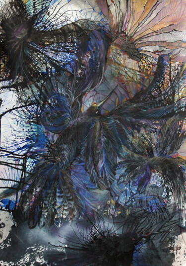 From the vial "Nuit de Noel" - original graphic art 绘画 标题为“From the vial "Nuit…” 由Maria Shedrina, 原创艺术品, 丙烯