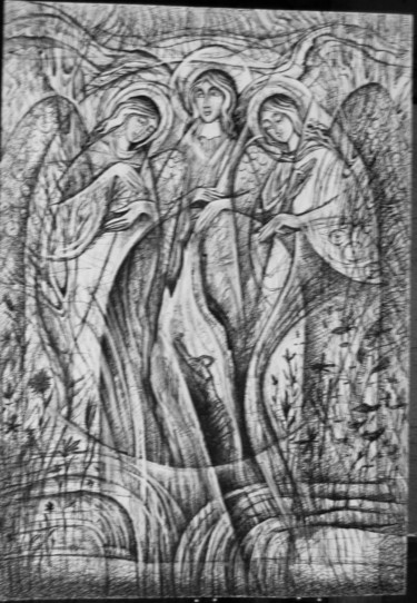 Рисунок под названием "чаша Грааля" - Oksana Prudnikova, Подлинное произведение искусства, Гелевая ручка