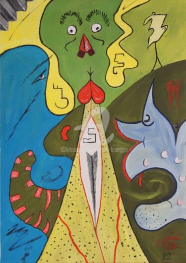 "Irreführung" başlıklı Tablo Erwin Bruegger tarafından, Orijinal sanat, Akrilik