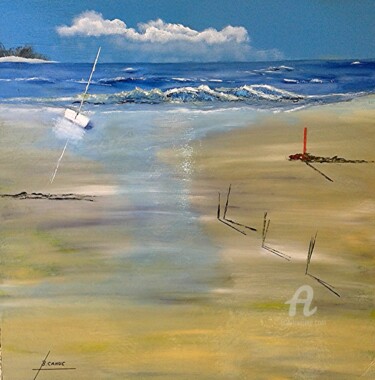 Peinture intitulée "Marée Basse" par Bernard Cahue, Œuvre d'art originale, Huile
