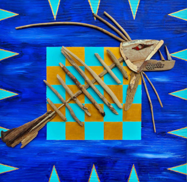 De profundis clamavi ad te Collages intitulée "De profundis clamav…" par Bruno Deman, Œuvre d'art originale, Acrylique Monté sur Châssis en bois