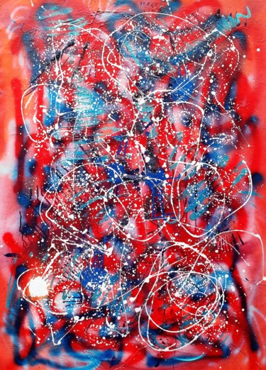 N° 50.09 On the road Peinture intitulée "N° 50.09 On the road" par Isa-L, Œuvre d'art originale, Acrylique Monté sur Châssis en bois