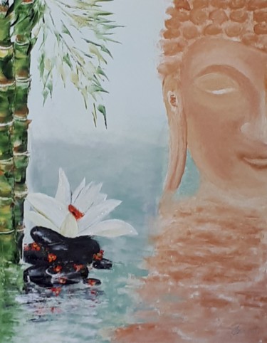Peinture intitulée "229 Serenitude" par Gilles Janson, Œuvre d'art originale, Huile
