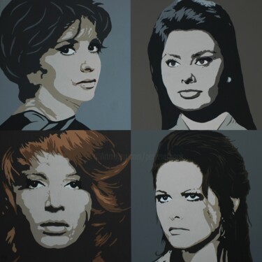 Painting titled "Italian divas" by Peter Seminck, Original Artwork, Acrylic
