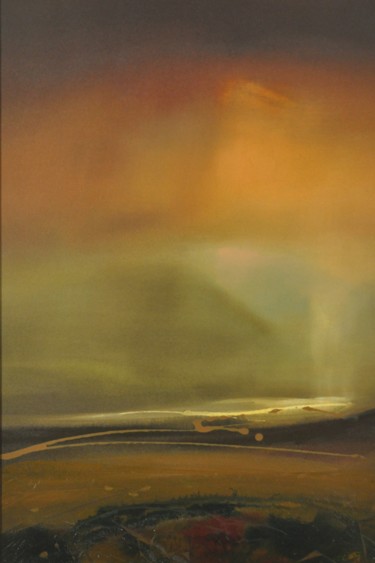 Painting titled "DISTANT RAINS" by Kevan Mcginty, Original Artwork, Acrylic