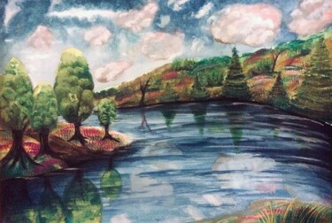 绘画 标题为“A Restful Place” 由Artistry By Ajanta, 原创艺术品, 水彩