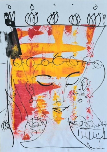 Silent presence 绘画 标题为“Silent presence” 由Oksana Veber, 原创艺术品, 丙烯