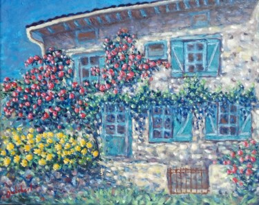 제목이 "Maison fleurie"인 미술작품 Francis Jalibert로, 원작, 기름