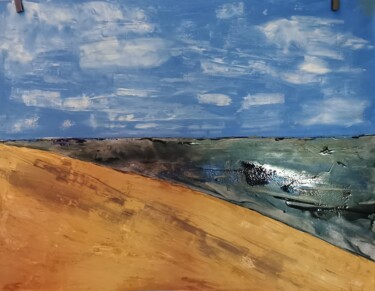 Bord de mer 1 Peinture intitulée "Bord de mer 1" par Pascale Mougin, Œuvre d'art originale, Huile