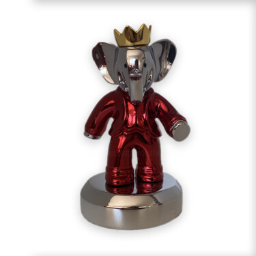 Sculpture Babolex 14 cm Rouge chrome 雕塑 标题为“Sculpture Babolex 1…” 由Vincent Faudemer, 原创艺术品, 树脂