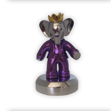 Sculpture Babolex 14 cm Violet chrome Rzeźba zatytułowany „Sculpture Babolex 1…” autorstwa Vincent Faudemer, Oryginalna praca, Żywica