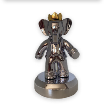 Sculpture Babolex 14 cm Argent chrome 雕塑 标题为“Sculpture Babolex 1…” 由Vincent Faudemer, 原创艺术品, 树脂