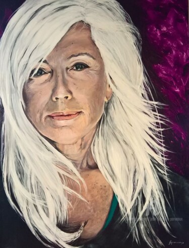 Peinture intitulée "Madame rêve" par Jean François Parveaux, Œuvre d'art originale, Acrylique