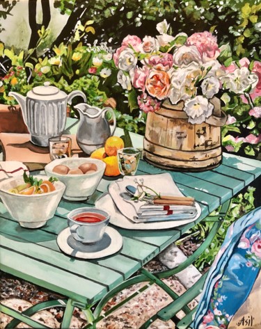 绘画 标题为“Petit déjeuner” 由Asil, 原创艺术品, 丙烯