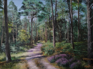 Peinture intitulée "En forêt" par Pascale Harnisch, Œuvre d'art originale, Huile