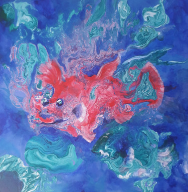 Miracle fish Painting titled "Miracle fish" by Anna Smilyanskaya, Original Artwork, Acrylic