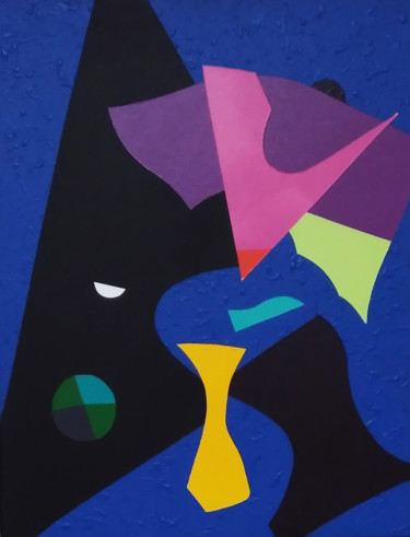 Painting titled "Just in Case I" by Josef Kursky, Original Artwork, Acrylic Mounted on Wood Stretcher frame