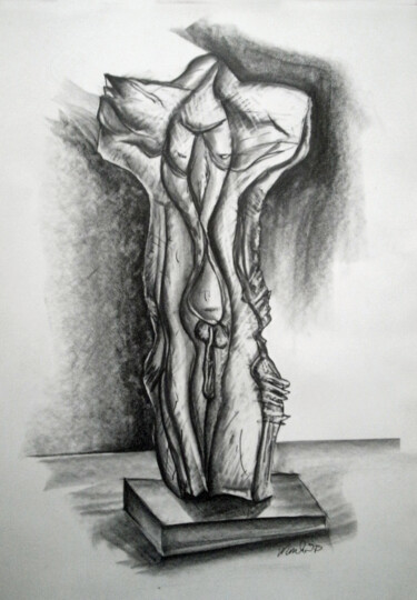 제목이 "figure (he)"인 그림 Robert Winslow로, 원작, 흑연