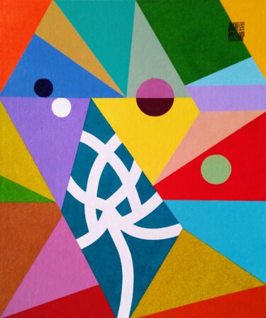 Painting titled "" L'arbre à merveil…" by Jacques Pinceloup, Original Artwork, Acrylic Mounted on Cardboard