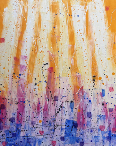 Painting titled "ROSHNI" by Dragos Bagia, Original Artwork, Oil