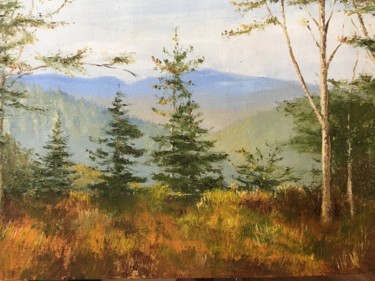 Peinture intitulée "Autumn in the mount…" par Marina Babintseva, Œuvre d'art originale, Huile