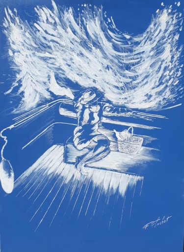 Peinture intitulée "Pique-nique" par Flachet, Œuvre d'art originale, Acrylique