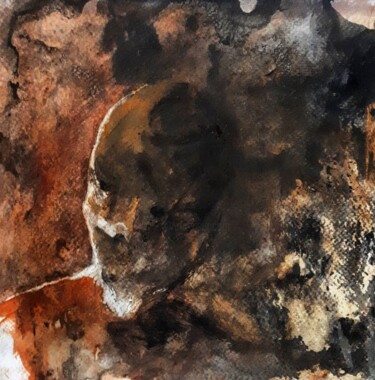 Peinture intitulée "" Le sage "" par Alain Tardieu, Œuvre d'art originale, Pigments Monté sur Châssis en bois