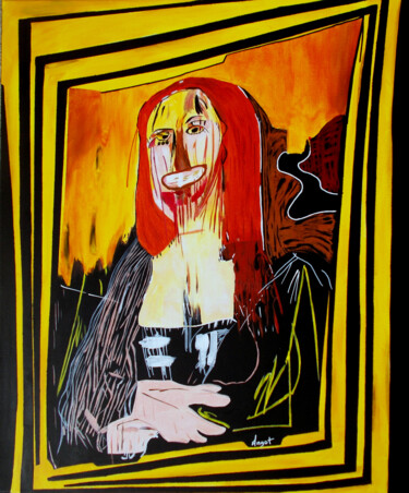 Mona Lisa et cubisme Peinture intitulée "Mona Lisa et cubisme" par Thierry Angot, Œuvre d'art originale, Acrylique