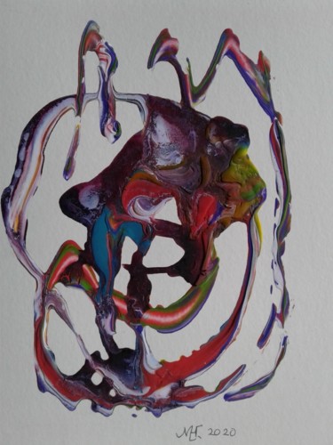 Schilderij getiteld "The pain" door Marianne Huizinga, Origineel Kunstwerk, Acryl
