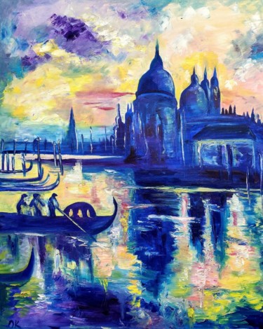 Morning in Venice, sunrise, summer Peinture intitulée "Morning in Venice,…" par Olga Koval, Œuvre d'art originale, Huile
