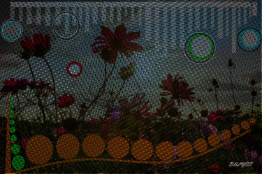 Artes digitais intitulada "Flowers Bees" por Marc Bulyss, Obras de arte originais, Pintura digital