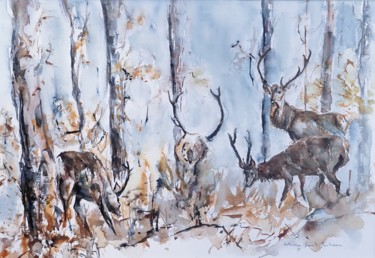 Cerfs en forêt