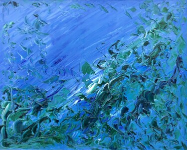 Painting titled "RIVERSIDE" by John O’Sullivan, Original Artwork, Oil Mounted on Wood Stretcher frame