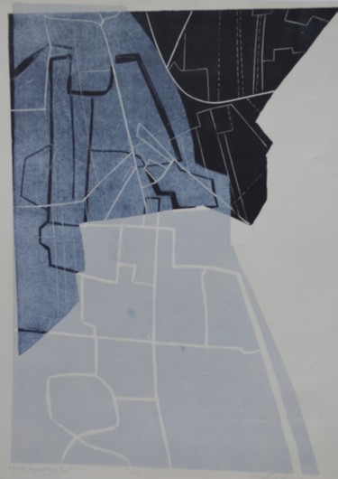 印花与版画 标题为“Arpentage 1” 由Evelyne Henrard, 原创艺术品, Linocuts