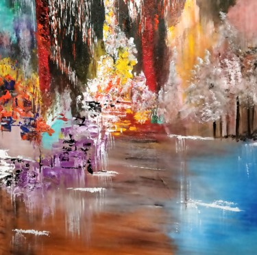 Painting titled "Dreamscape" by Atignas Art, Original Artwork, Acrylic