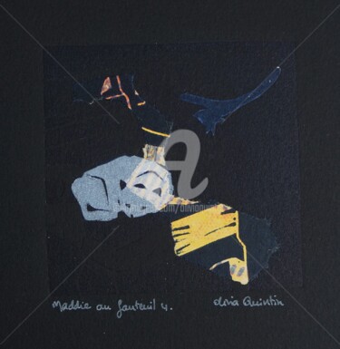 Printmaking titled "Maddie au fauteuil 4" by Olivia Quintin, Original Artwork, Engraving