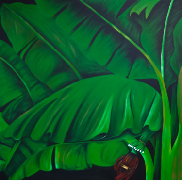 Peinture intitulée "BANANA TREE" par Christina Bilbili, Œuvre d'art originale, Acrylique