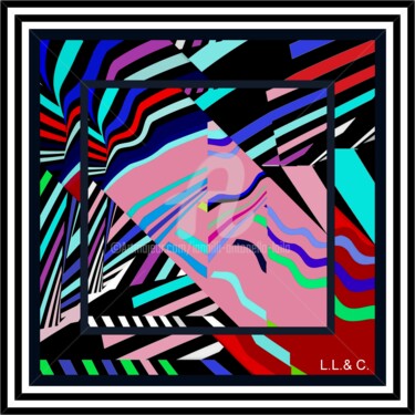 제목이 "FOULARD DA COLLEZIO…"인 섬유 예술 Laila Lago & C. By Iannilli Antonella로, 원작, 디지털 페인팅