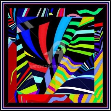 제목이 "FOULARD DA COLLEZIO…"인 섬유 예술 Laila Lago & C. By Iannilli Antonella로, 원작, 디지털 페인팅