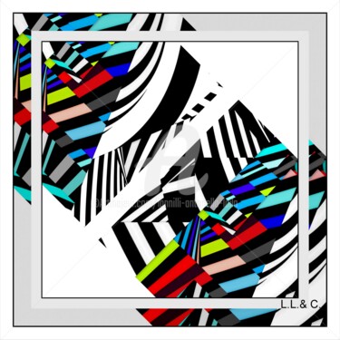 제목이 "FOULARD DA COLLEZIO…"인 섬유 예술 Laila Lago & C. By Iannilli Antonella로, 원작, 디지털 페인팅