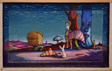 Pittura intitolato "THE GROVE OF SWEET…" da Carlo Salomoni, Opera d'arte originale, Acrilico Montato su Pannello di legno