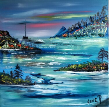 Peinture intitulée "Mirage" par Pascal Jung, Œuvre d'art originale, Huile