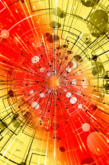 Digital Arts titled "Positively Charged…" by Barry Farley Visual Arts, Original Artwork, Digital Painting Mounted on Other r…