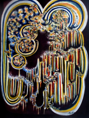 Peinture intitulée "CORONA ... BACK TO…" par Marianne Charlotte Mylonas-Svikovsky (Marlo), Œuvre d'art originale, Acrylique