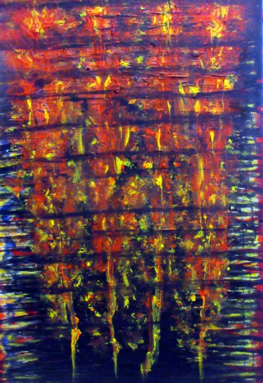 Peinture intitulée "CORONA STORY... LOC…" par Marianne Charlotte Mylonas-Svikovsky (Marlo), Œuvre d'art originale, Acrylique