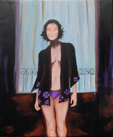 Painting titled "Une femme" by Sophie Ackermann, Original Artwork, Acrylic