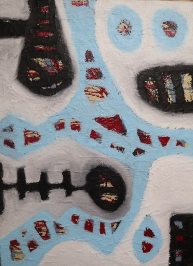 Painting titled "Ce froid silence" by Bent, Original Artwork, Acrylic