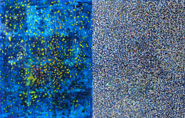 Malerei mit dem Titel "STARDUST" von Jean Mirre, Original-Kunstwerk, Öl Auf Keilrahmen aus Holz montiert