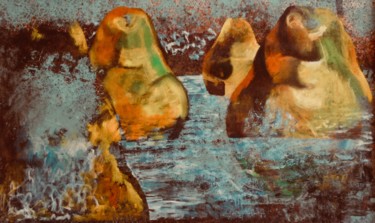 Pittura intitolato "reflection" da Iosef Yusupov, Opera d'arte originale, Tempera